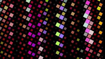 a colorful pattern of squares on a black background video