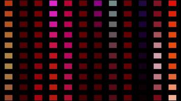 a black and red square pattern with many different colors video