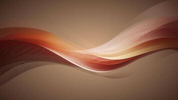 Orange yellow background silk backdrop wave abstract digital geometric gradient noise cloth pastel color fabric. Wavy liquid fluid texture 3D animation motion fluttering material wallpaper design video