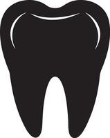 Dental teeth icon black background silhouette vector