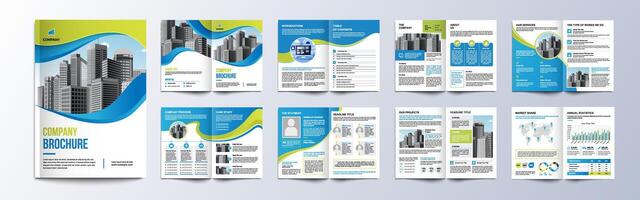 Professional Company Profile Template with Modern Design. A4 Size, Customizable Layout for Annual Report, Financial Statistics, Business Reports, Brochure, Magazine, Poster, Presentation and Portfolio vector