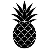 Pineapple Silhouette Illustration on White Background vector