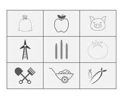 Agriculture icon set vector