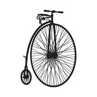 Penny Farthing Bicycle Silhouette Illustration vector