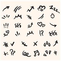Line movement effect element vector