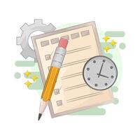 Completed Task Marked with Check vector