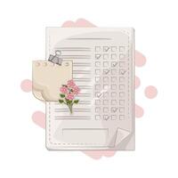 Checklist with Checked Off Tasks vector