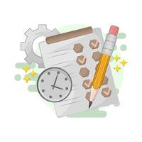 Task Status Checked and Confirmed vector