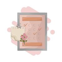 Task List Completed and Checked vector