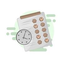 Checked Off Tasks on Schedule vector