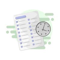 Completed Task Check on Desk vector