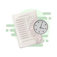 Checklist with Completed Task Box vector
