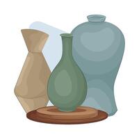Three Contemporary Flower Vases vector