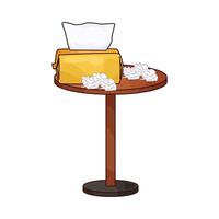 Messy Tissue on Table illustration vector