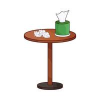 illustration of Tissue Scattered on Table vector