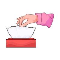 Hands Using Tissue Effectively illustration vector