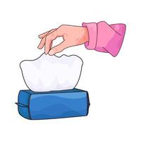 Hands and Tissue Neatly vector