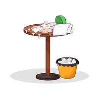 Tissues Dispersed on Table vector