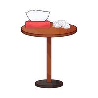 illustration of Messy Tissue on Table vector
