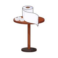 tissue on the table vector