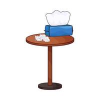 Messy Tissue on Table vector