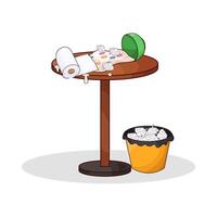 Table Full of Tissue vector
