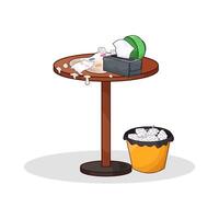 Table with Tissue Chaos vector
