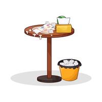 Tissues Dispersed on Table illustration vector