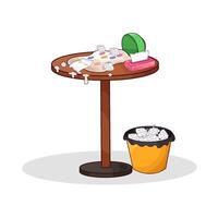 illustration of Table with Tissue Chaos vector