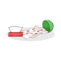 Messy Tissues on the Floor vector