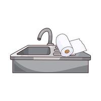 illustration of Sink with Available Tissue vector