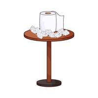 illustration of Tissues Spread Across Table vector