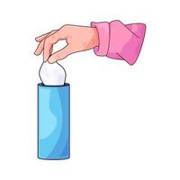 illustration of Hands Using Tissue Effectively vector