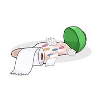 Tissues Scattered on the Floor vector
