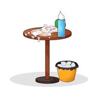 illustration of Tissues Dispersed on Table vector