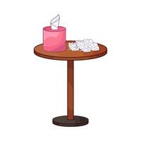Tissues Spread Across Table illustration vector