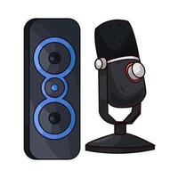 Speaker and Microphone Side by Side vector