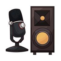 Modern Speaker and Microphone vector