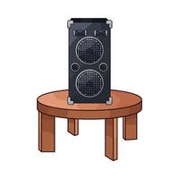 Speaker Located on the Table vector