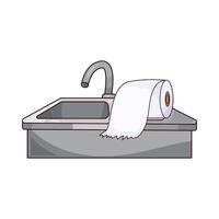 Sink with Available Tissue vector