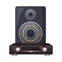 Minimalist Speaker With Sound vector