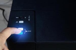 Concept of using printers, photocopying and copying documents with a scanner photo