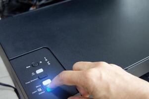 Concept of using printers, photocopying and copying documents with a scanner photo