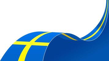 waving sweden flag background with copy space for text. sweden national day vector