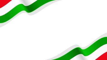 wavy hungary flag frame background with copy space for text. hungary national day vector