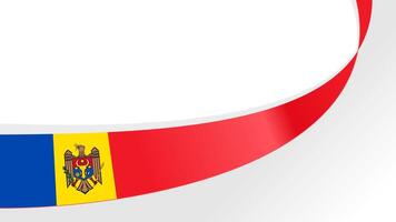 wavy moldova flag with copy space for text vector