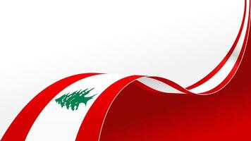 waving lebanon flag background with copy space for text. lebanon national day vector