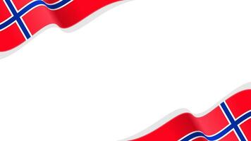 wavy norway flag frame background with copy space for text. norway national day vector