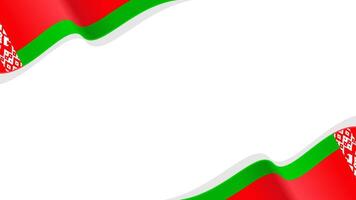 wavy Belarus flag frame background with copy space for text. belarus national day vector