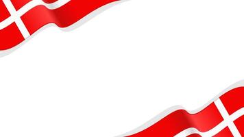 wavy denmark flag frame background with copy space for text. denmark national day vector